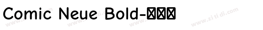Comic Neue Bold字体转换